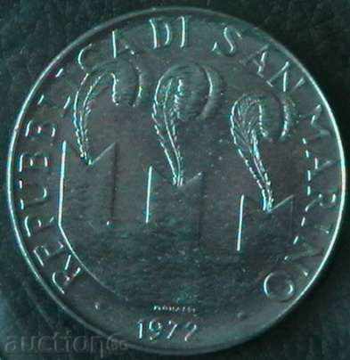 100 pounds 1972, San Marino with price 7.00 BGN | € 3.58