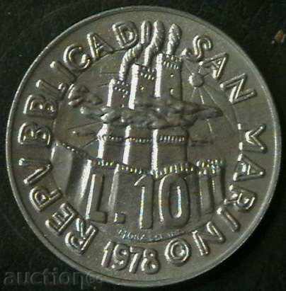 10 pounds 1978, San Marino with price 6.00 BGN | € 3.07 10 pounds 1978, San Marino with price 6.00 BGN | € 3.07