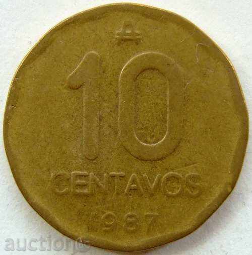 Argentina 10 centavos 1987