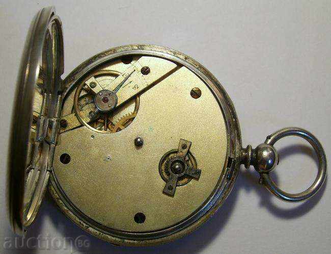 R-0955 CORRECT TIME KEEPER Ancient Silver Great Pocket Ch - 5