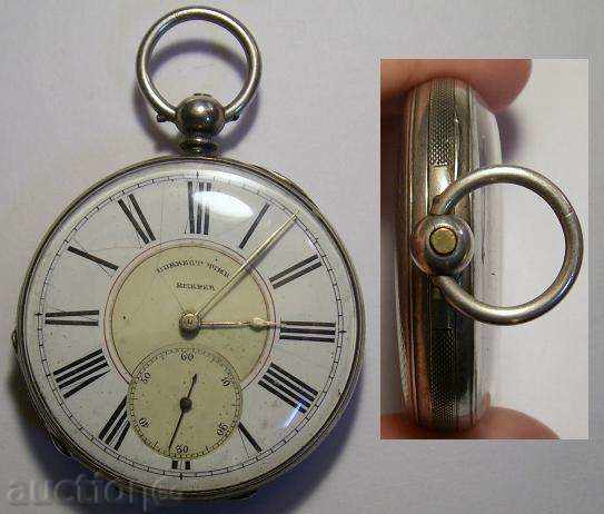 R-0955 CORRECT TIME KEEPER Ancient Silver Great Pocket Ch