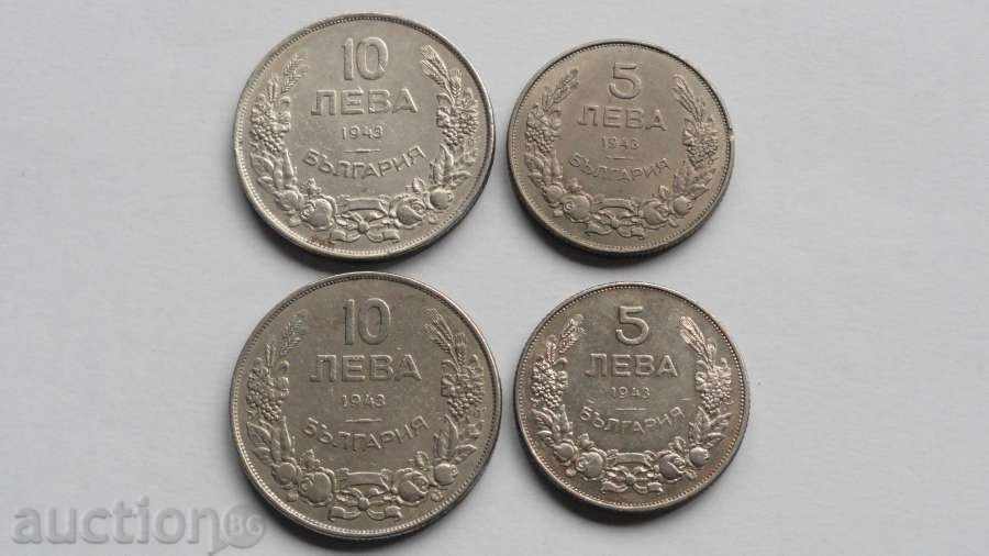 Licitație Bulgaria 1943 - Lot 4 buc. Licitație Bulgaria 1943 - Lot 4 buc.
