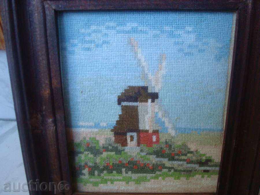 "Windmill" tapestry, old frame and glass, size 165x190 with price 29.95 BGN | € 15.31 "Windmill" tapestry, old frame and glass, size 165x190 with price 29.95 BGN | € 15.31
