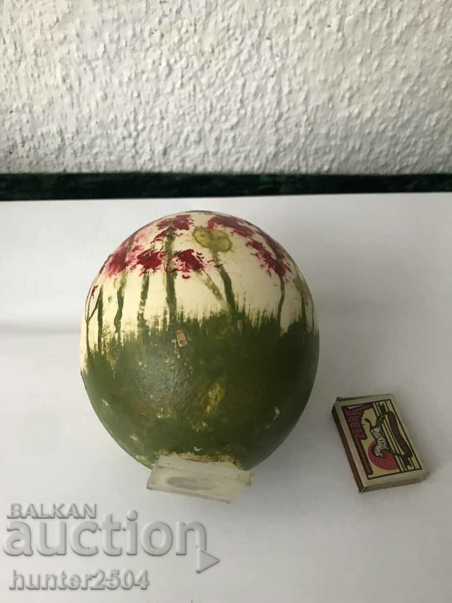 Яйце от щраус- декорирано,18 см