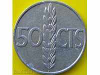 Испания 50 сентавос 1968