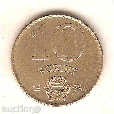 Ungaria 10 forint 1989