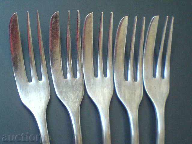 Auction Set of desserts for dessert - silver plated Auction Set of desserts for dessert - silver plated