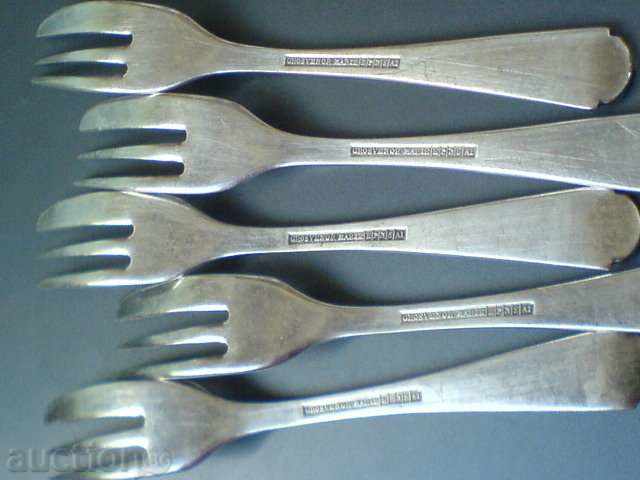 Set of desserts for dessert - silver plated - 5 Set of desserts for dessert - silver plated - 5