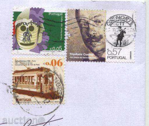 Traveled envelope from Portugal with price 0.60 BGN | € 0.31 Traveled envelope from Portugal with price 0.60 BGN | € 0.31