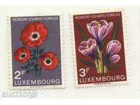 Καθαρό Μάρκες λουλούδια 1956 Luxembourg