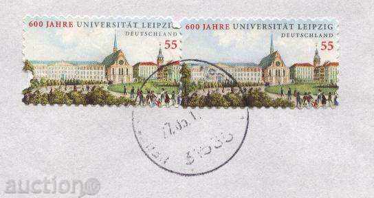 Traveled envelope with the University of Leipzig brand from Germany with price 0.90 BGN | € 0.46 Traveled envelope with the University of Leipzig brand from Germany with price 0.90 BGN | € 0.46