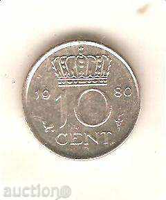 Olanda 10 cenți 1980