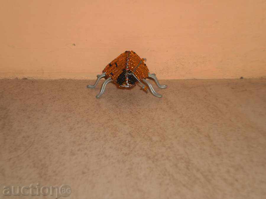 Auction Lady-little figure of wire and sand beads-1 Auction Lady-little figure of wire and sand beads-1