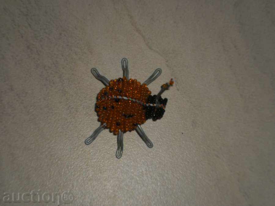 Ladybird figura mai mici de sârmă și nisip margele-1