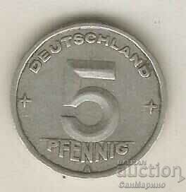GDR 5 Pfennig 1949 A
