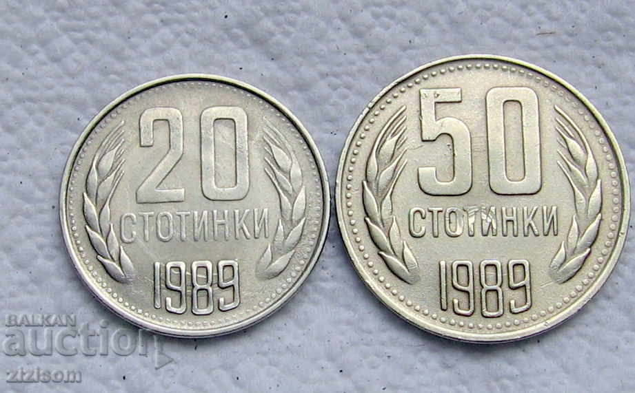20 and 50 HUNDREDS 1989-DEFECT. SMOOTH WHOLE