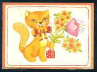 Καλλιτέχνης Μαρία Stolarova - γατάκια με λουλούδια και δώρων / A7735