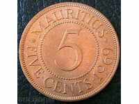 5 cents 1969, Mauritius