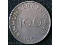 100 Franci 1955, Saarland