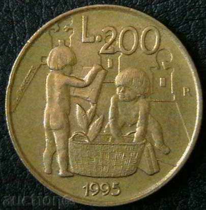 200 liras 1995 San Marino
