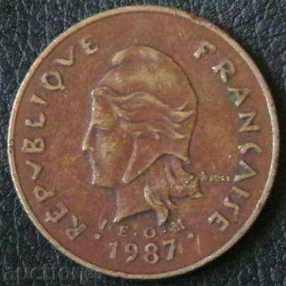 100 francs 1987, French Polynesia with price 8.00 BGN | € 4.09