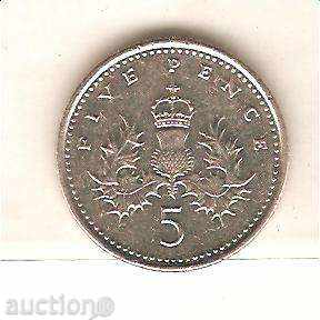 + Great Britain 5 pence 2000