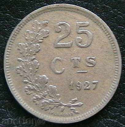 25 центимес 1927, Люксембург