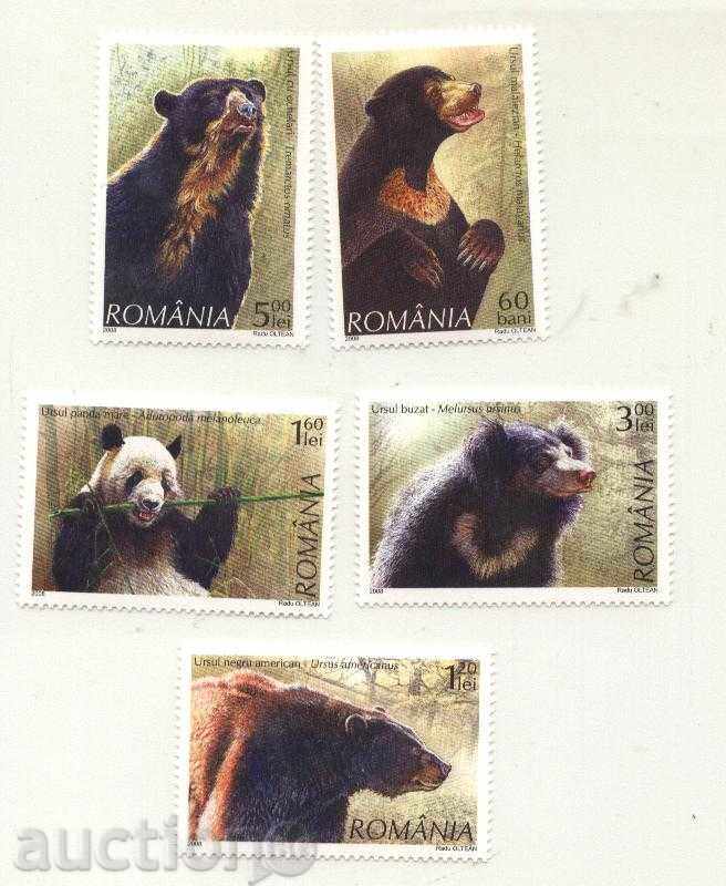 Чисти  марки Мечки  2008  Румъния