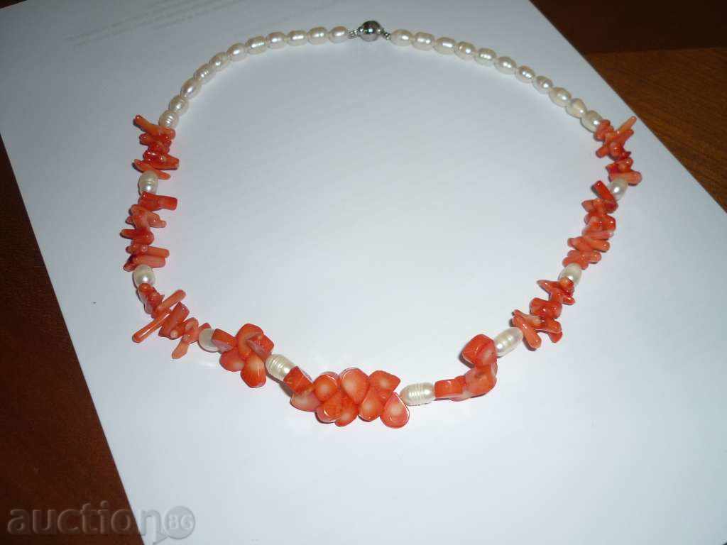 Auction Gerard of natural coral and white pearls-3 Auction Gerard of natural coral and white pearls-3