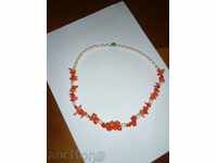 Gerard of natural coral and white pearls-3