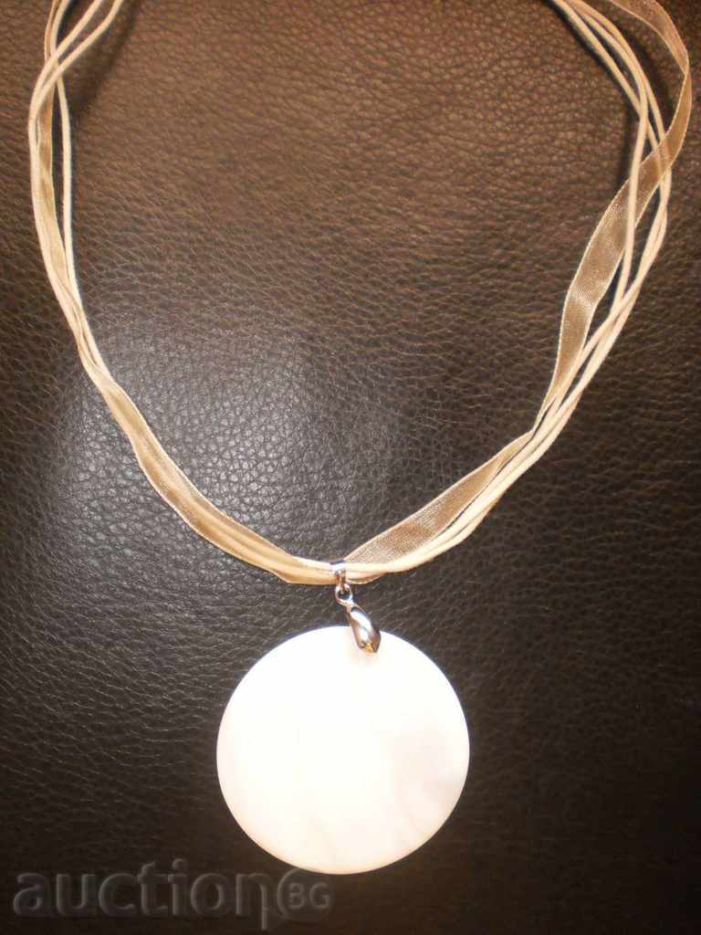 Necklace - pendant mother of pearl organza chain with price 12.00 BGN | € 6.14 Necklace - pendant mother of pearl organza chain with price 12.00 BGN | € 6.14