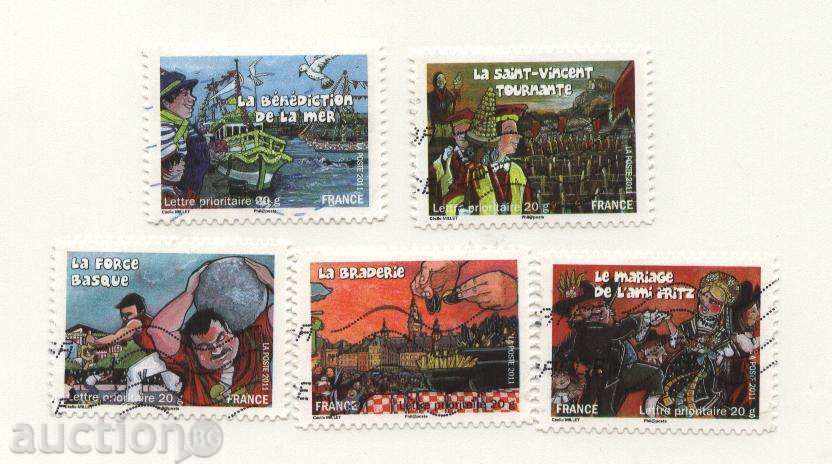 Клеймовани  марки Празници и традиции 2011 от Франция