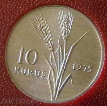 10 kurus 1975 FAO, Turkey with price 3.99 BGN | € 2.04