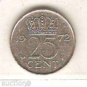 + 25 de cenți Olanda 1972