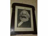 Portret socialist, afiș, fotografie a lui Karl Marx