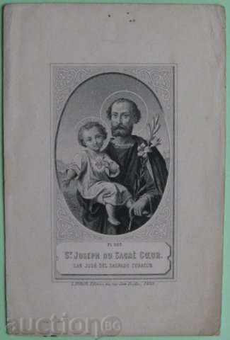Vechi CARD RELIGIOASĂ Franceză