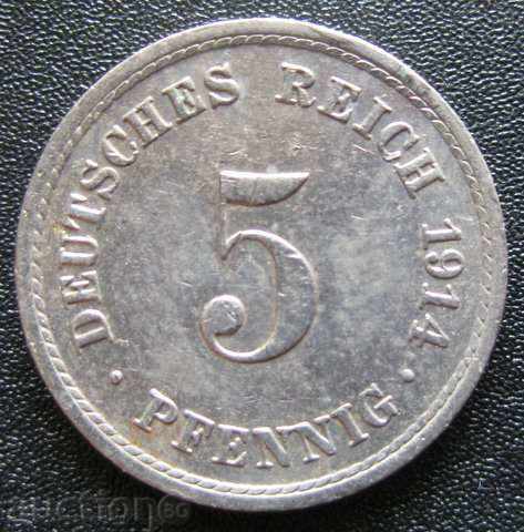 GERMANIA - 5 pfennig - 1914A