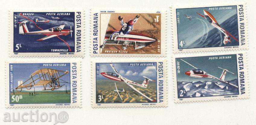 Чисти марки  Самолети 1987  Румъния