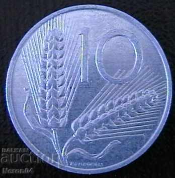 Delivery of 10 lire 1974, Italy