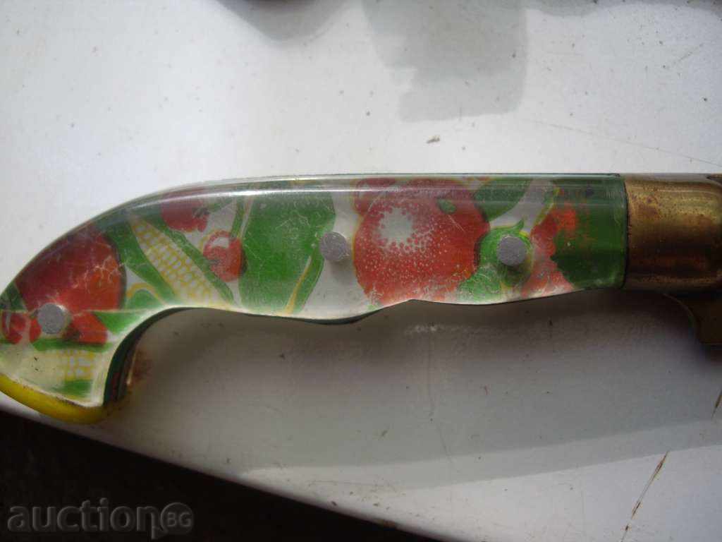 Old forged manual knife. - 5