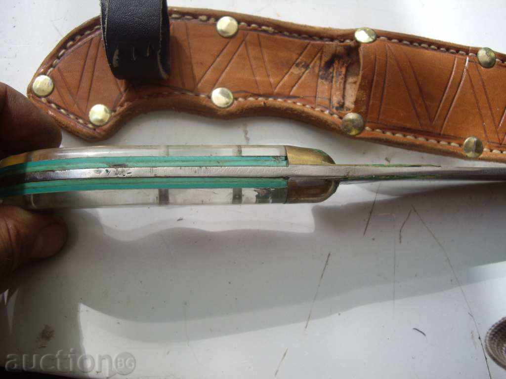 Old forged manual knife. - 6