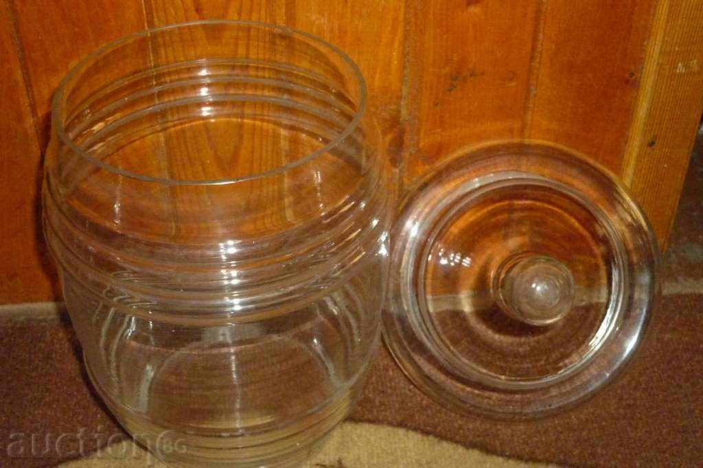 Ancient glass jar jar - early twentieth century with price 70.00 BGN | € 35.79 Ancient glass jar jar - early twentieth century with price 70.00 BGN | € 35.79