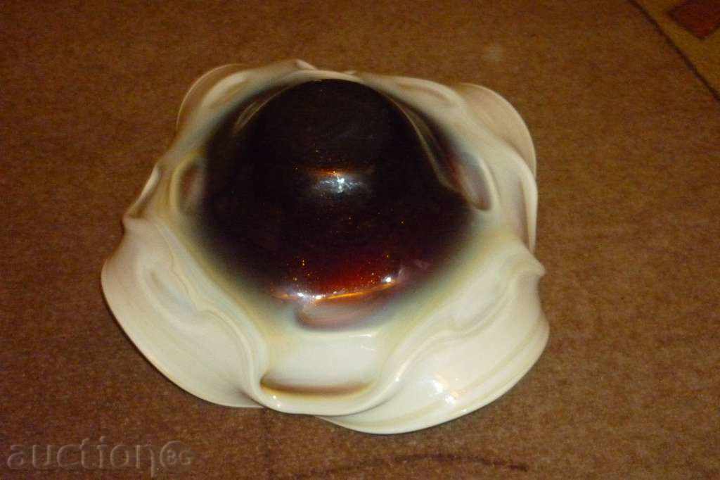 Soc. colored glass fruit bowl - 6 Soc. colored glass fruit bowl - 6