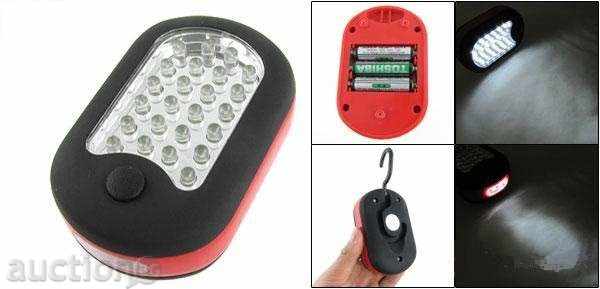 Παράδοση LED λαμπτήρα 24 + 3 με γάντζο και μαγνήτη Παράδοση LED λαμπτήρα 24 + 3 με γάντζο και μαγνήτη