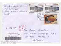 Пътувал  плик с марки 2010 от Куба