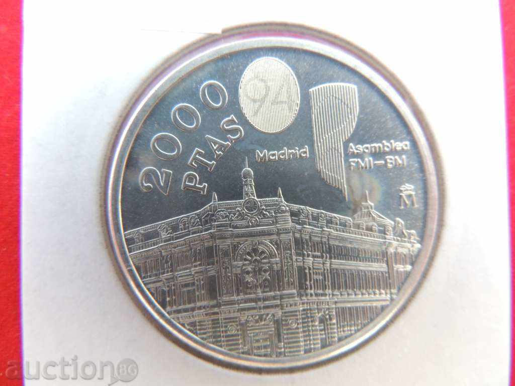 2000 pesetas Spania 1994 argint -MONETA-