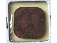 MALAYA 1 cent 1943.