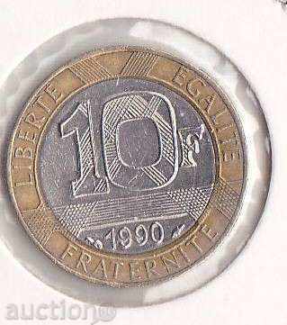 Франция 10 франка 1990