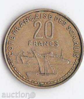 Френска Сомалия 20 франка 1965