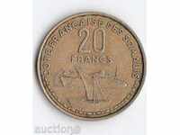 French Somalia 20 francs 1965